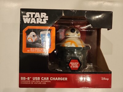 Disney's Star Wars BB-8 USB Car Charger - 2 USB Ports, Light, Motion & Sound