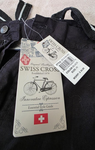 BRAND NEW Men's Swiss Cross Belted Cargo Shorts with Tags - Black - Size 40 - Picture 2 of 10