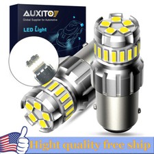 AUXITO White LED 1156 BA15S Indicator Brake Stop Tail Light Globe Car Backup