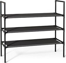 Medium or X-LARGE Shoe Organizer 3-Tier Shoe Storage Rack Sturdy Shoe Rack