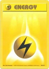 Lightning Energy Base Set 100/102 Common Pokemon Card NM