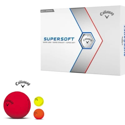 Callaway Supersoft Golfbälle - weiß, orange, rot oder gelb