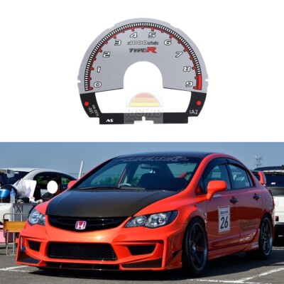 Gauge face Type-R style for Honda Civic 4D Si Acura CSX FD2 Instrument cluster