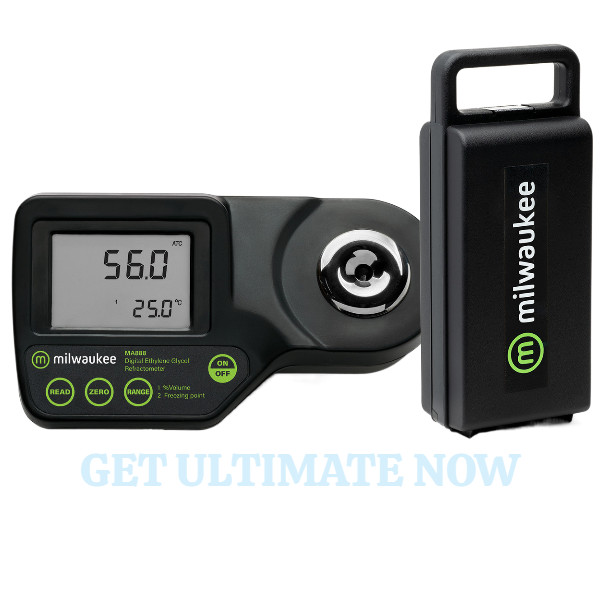 Milwaukee MA888 Digital Ethylene Glycol Refractometer with Hard Carrying Case