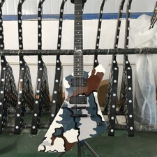 Explorer James Hetfield Snakebyte Electric Guitar Hh Pickups Snake Inlay Soild