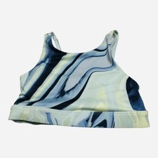 Z By Zella Bra Girls Medium Blue Yellow Marbled Sports Bra