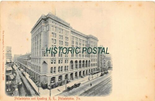 Philadelphia & Lesend Eisenbahn Terminal ~ 1900s Bas Relief Foto Postkarte - Bild 1 von 2