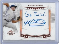 2019 Leaf Trinity MATT CANTERINO Inscription Bronze Auto RC Go Twins!