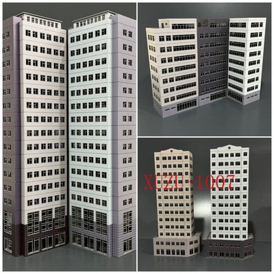 HO Scale 1:87 Buildings City Scene Model Train Railway Modern Office Kit Toys