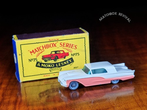 Vintage Lesney Matchbox No.75a Ford Thunderbird & Original Box Model Car