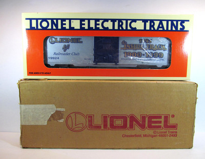 Lionel Trains 1993 Railroad Club Boxcar 6-19924 NIB ''0'' and ''027'' Gauge