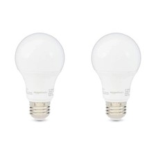 Amazon Basics A19 LED Light Bulbs, 60W 2 Count Pack of 1 , Soft White