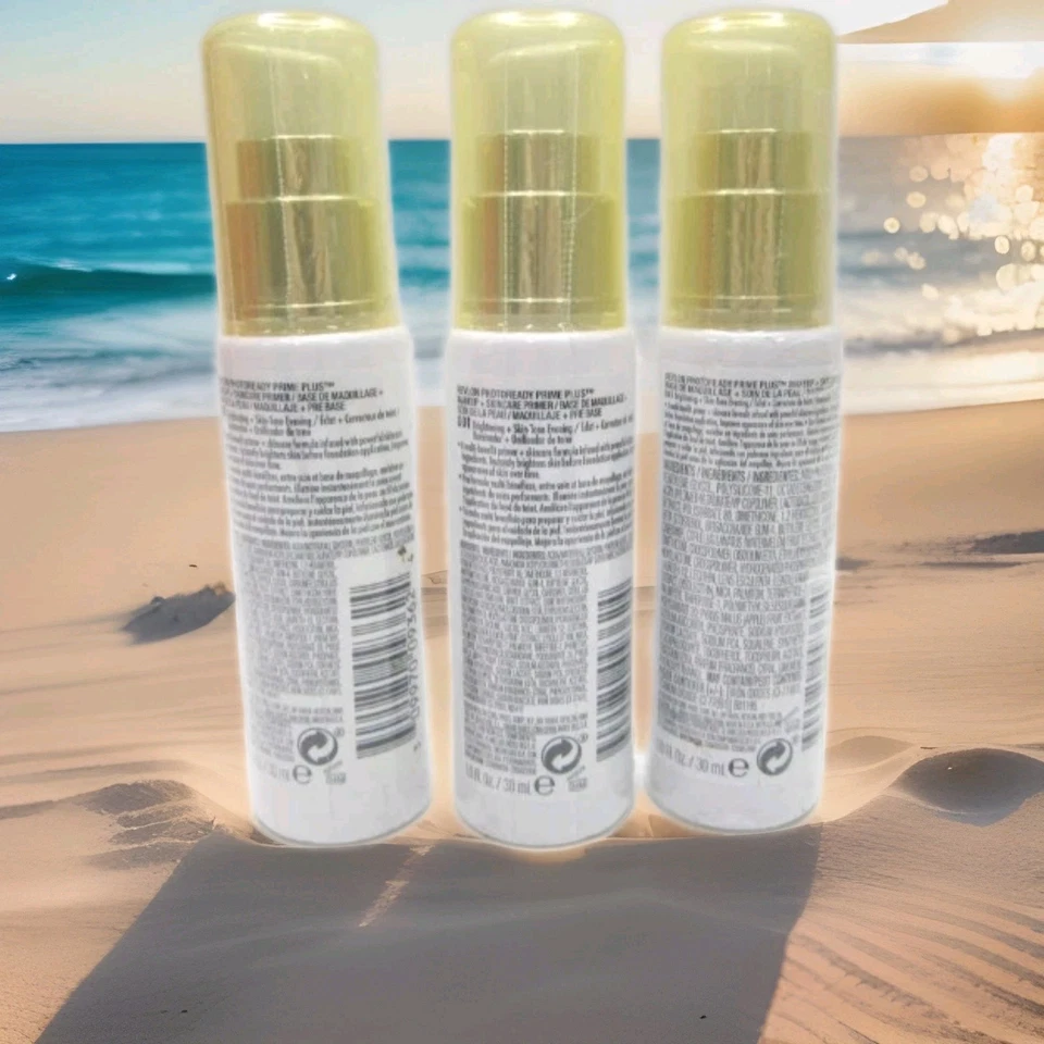 3 X Revlon 1fl oz. PhotoReady Prime Plus Brightening Face Makeup Primer  NEW  - Image 2 of 2