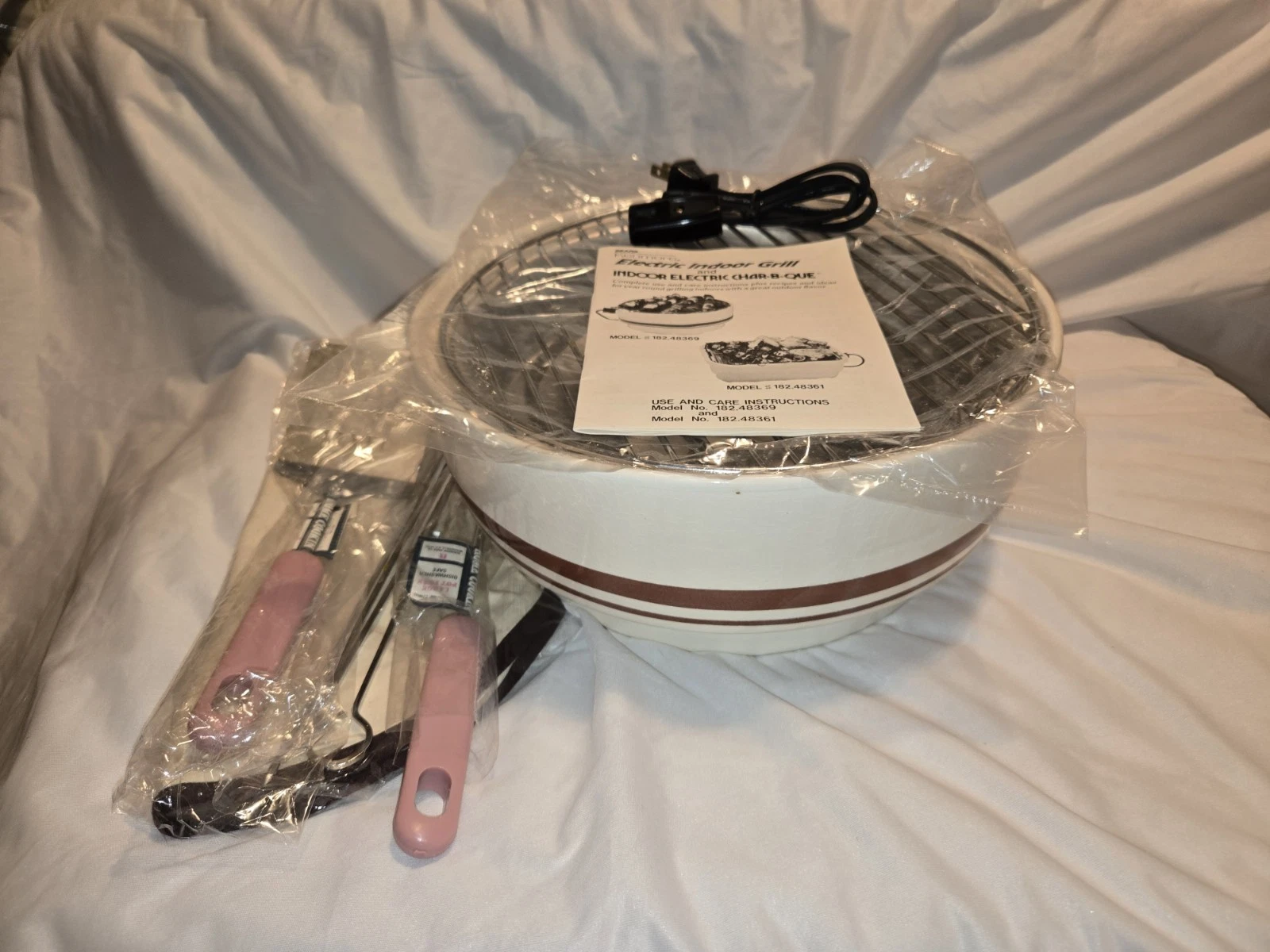 Vtg Sears Kenmore CHAR-B-QUE Indoor Electric Grill #182.48369 Ceramic