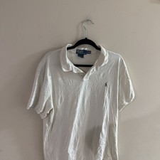 Polo Ralph Lauren White Short Sleeve Polo Shirt Men's XL Custom Fit