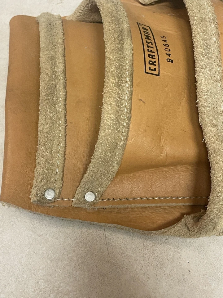 Vintage Craftsman 10 Pocket Leather Nail Tool Pouch #940645 - Image 4 of 4