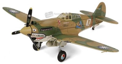 Modellauto Flugzeug Curtiss P-40B Hawk 81A-2 Pursuit Squadron Maßstab 1:72