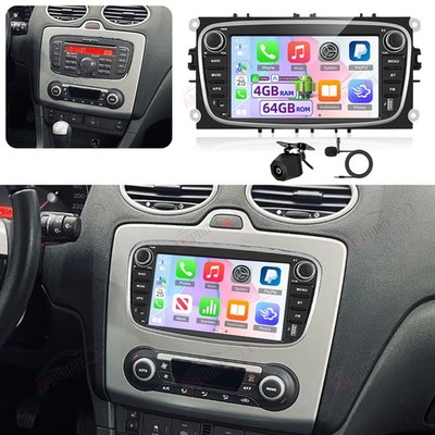 4G+64GB Carplay Für Ford Focus MK2 MK II 2008-2011 Autoradio Android 15 +Kamera