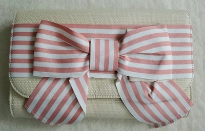 Mark & Graham Ribbon Bow Clutch Hand Bag Purse  Summer Boho NWOT