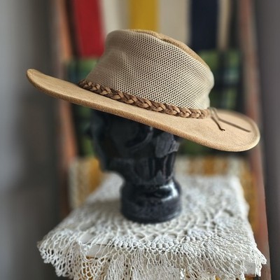 Henschel Hat Co Cowhide Suede Hat Men L Explorer Mesh Crown  display picture 2