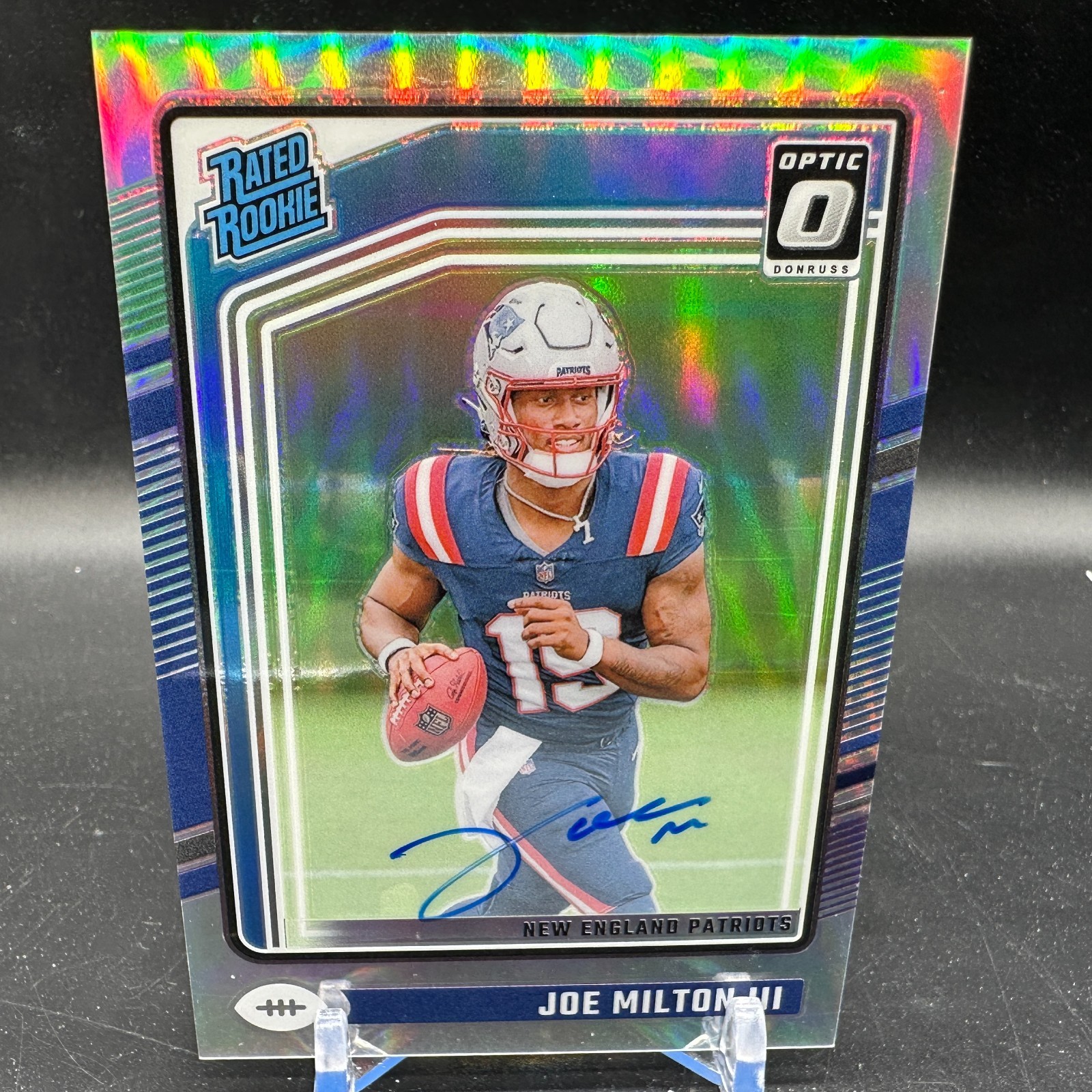 Joe Milton III Auto Rated Rookie /150 2024 Donruss Optic Holo Silver SP RC
