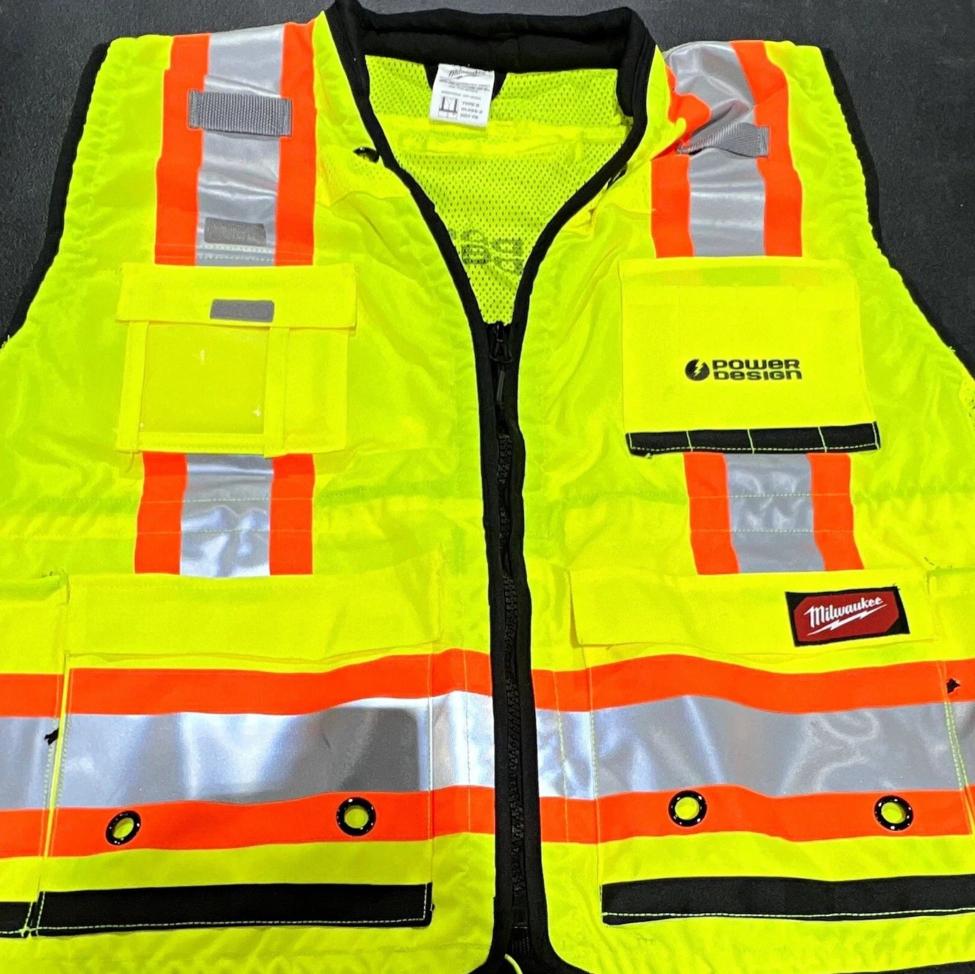 Milwaukee 48-73-5163 Class 2 Surveyor High Visibility Vest 2XL/3XL -Power Design image 2