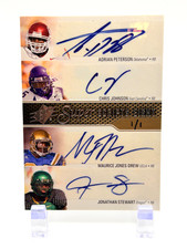 2010 SPx ADRIAN PETERSON CHRIS JOHNSON SUPER SCRIPTS EIGHT AUTO 1/1 8 AUTOS