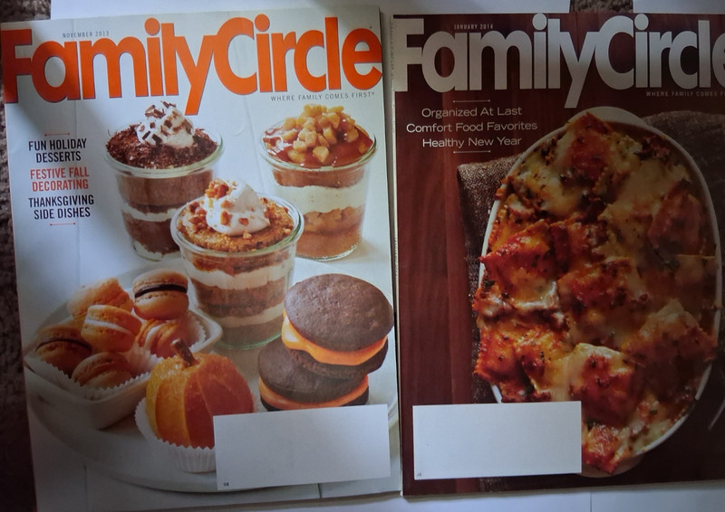 2 Family Circle Magazines Nov 2013 Jan 2014 Holiday Desserts Decor Comfort Food