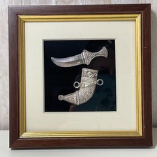 925 silver miniature items in frame