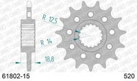 Ritzel Antriebsritzel 15-ZäHne 520-Teilung FüR Aprilia Tuono 1000 V4 R Aprc 2011