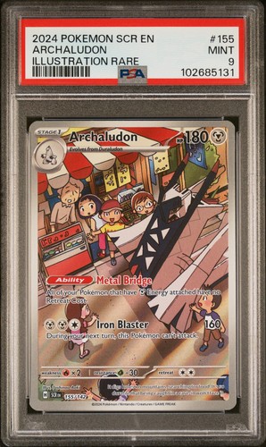 2024 Pokemon Stellar Crown Archaludon 155 Illustration Rare PSA 9 MINT NM-MT