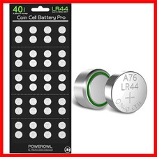 Powerowl Knopfzellenbatterien 40 Stück AG13 SR44 1,5V für zuverlässige Energie