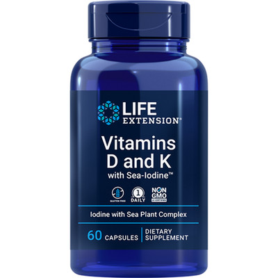 Vitamin D3, K Plus Sea-Iodine Life Extension