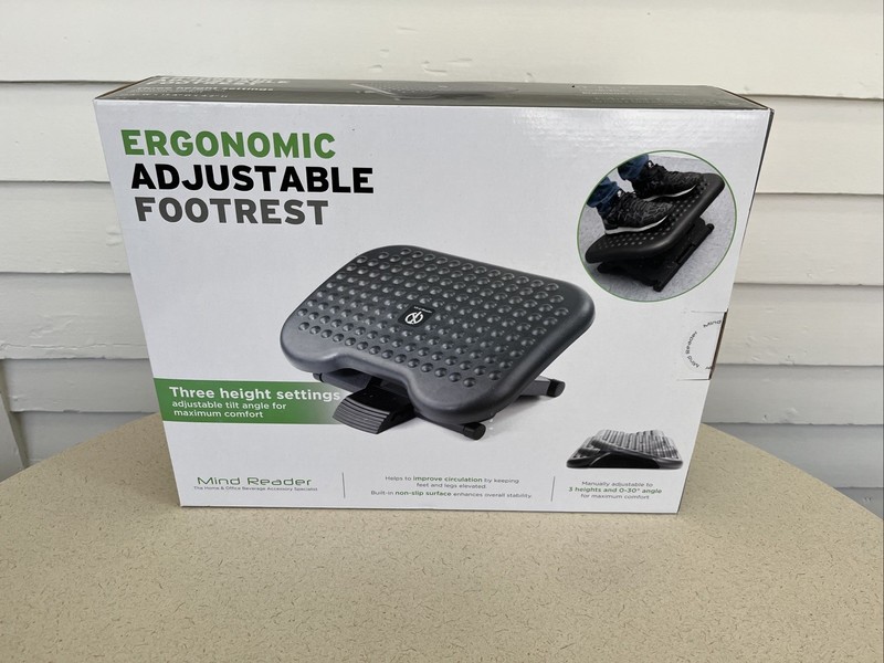 NISB Mind Reader FTREST-BLK Adjustable Foot Rest - Black