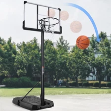 44In Basketball Hoop Portable Basketball System with Adjustable Height with Big 