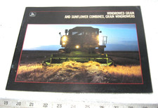 1987 JOHN DEERE TRACTOR GRAIN WINDROWERS SUNFLOWER COMBINE BROCHURE ADVERTISING
