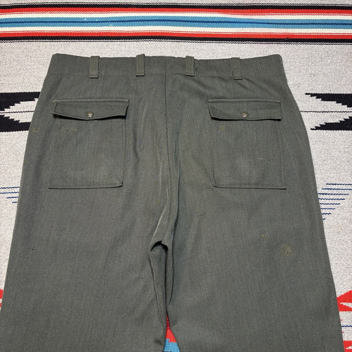 Vintage 70s 80s EDDIE BAUER Wool CARGO Hunting Pants Men's 40x30