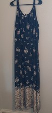 NWT Maurices Black Floral Print Maxi Dress Sleeveless Sz 2XL Sundress Stretch