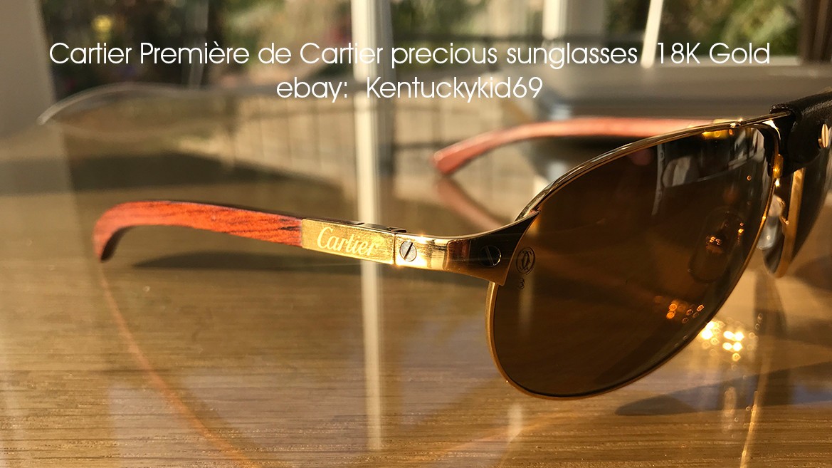 Première de Cartier precious sunglasses - Edition: SANTOS-DUMONT 18K GOLD