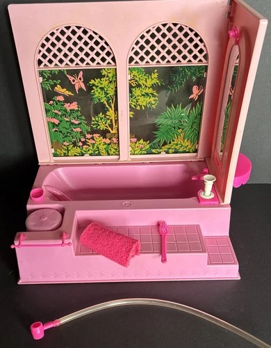 Vintage 1975 Mattel Barbie Bubble Bath Tub w/shower Playset Spa