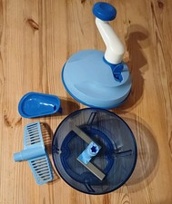 Tupperware Gemüseschneider Quick Chef Tupper Zwiebelschäler Blau Komplett