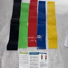 Resistance Bands Loop Set of 5 Exercise Workout CrossFit Fitness Yoga Booty Band