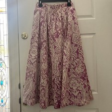 Abercrombie  Fitch Tiered Maxi Skirt Sz Small Pink Floral Boho Cottage Pockets