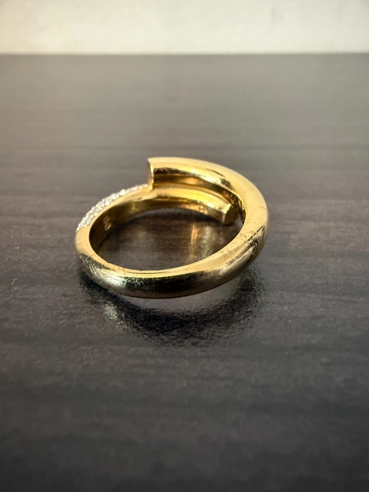 Swarovski - Anel Dextera - Branco, banhado a ouro - Tamanho: 60 - Imagem 4 de 4