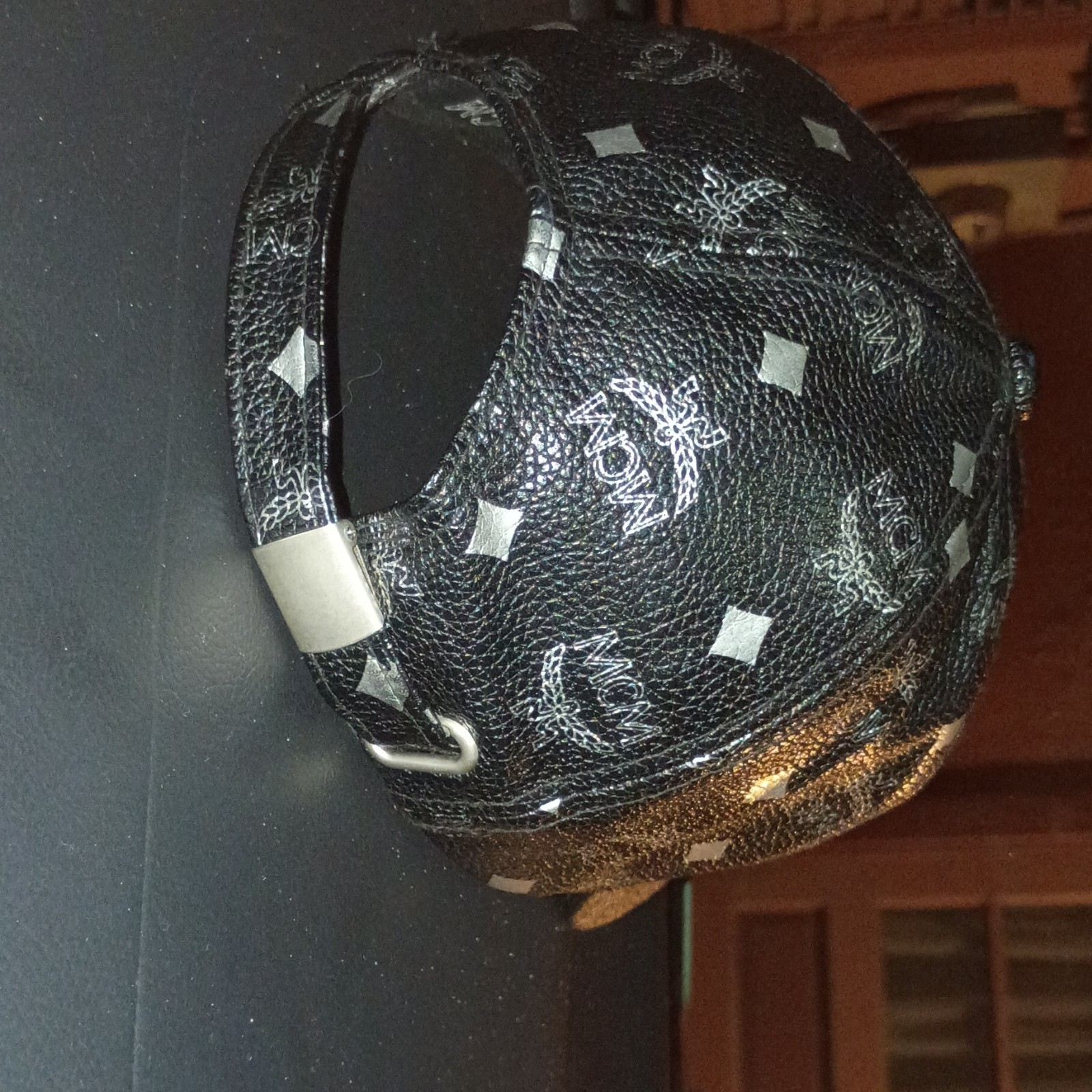 MCM Monogram Black Adjustable Baseball Cap Design… - image 5