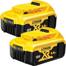 2Pack For Dewalt 18V Battery 5.0Ah XR Slide DCB184 DCB183 DCB182 DCB180 DCF885