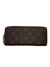Louis Vuitton Long Wallet Porte Feuille Clemence Monogram Canvas Rose Used