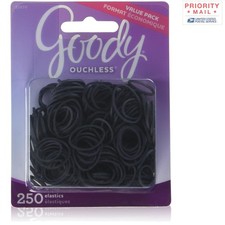 Hair Styling Rubber Bands Black 250 Count Pack of Six for Adults and Girls