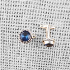 Christmas London Blue Topaz Stone 925 Sterling Silver Cufflinks