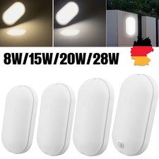 LED Feuchtraumleuchte Ovalleuchte Mit Bewegungsmelder Wandlampe Kellerleuchte DE